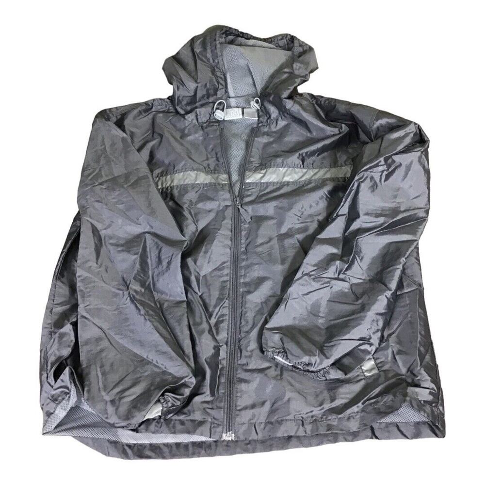 Actra Women’s Lightweight Gray Windbreaker Medium track Jacket  Active wear
